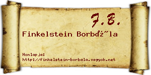 Finkelstein Borbála névjegykártya